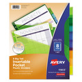 Office Jansan | Avery 11903 Big Tab 11.13 in. x 9.25 in. 8-Tab Insertable Plastic 1-Pocket Dividers - Assorted (1-Set) image number 9