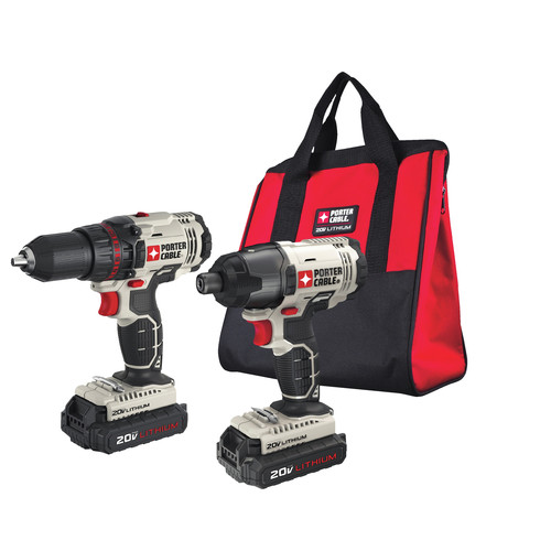 Porter-Cable PCCK604L2 20V MAX Cordless Lithium-Ion Drill Driver and Impact Drill Kit image number 0