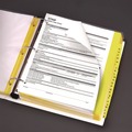 Office Jansan | Avery 18950 11 in. x 8.5 in. 1.5 in. Capacity 3-Rings Heavy-Duty Preprinted Safety Data Sheet Binder - Yellow/Red image number 2