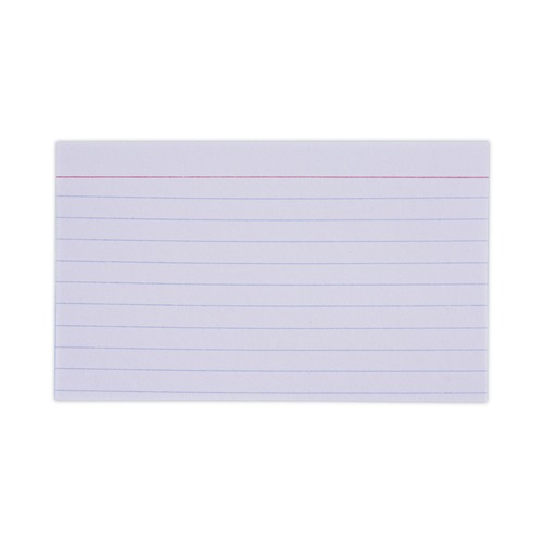  | Universal UNV47210EE 3 in. x 5 in. Ruled Index Cards - White (100/Pack) image number 0