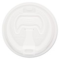 Cups and Lids | Dart 16RCL Optima Reclosable Lids for 12 - 24 oz. Hot Cups - White (100/Pack) image number 0