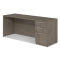 Office Desks & Workstations | Alera AE1NZK-S2472UF TOM 72 in. x 24 in. x 29 in. Seville Series Credenza with Right Pedestal - Walnut image number 3