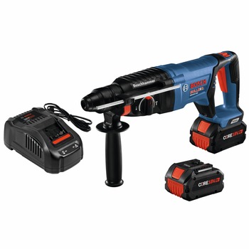 Factory Reconditioned Bosch 18V EC Brushless SDS-Plus Bulldog 1 in. Cordless Rotary Hammer Kit with (2) CORE18V 8 Ah High Power Batteries
