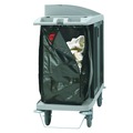 Office Jansan | Rubbermaid Commercial 1966885 17 in. x 33 in. 25-Gallon Zippered Vinyl Cleaning Cart Bag - Brown image number 3