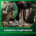 Miter Saws | Metabo HPT C10FCGSM 120V 15 Amp 10 in. Corded Compound Miter Saw image number 4