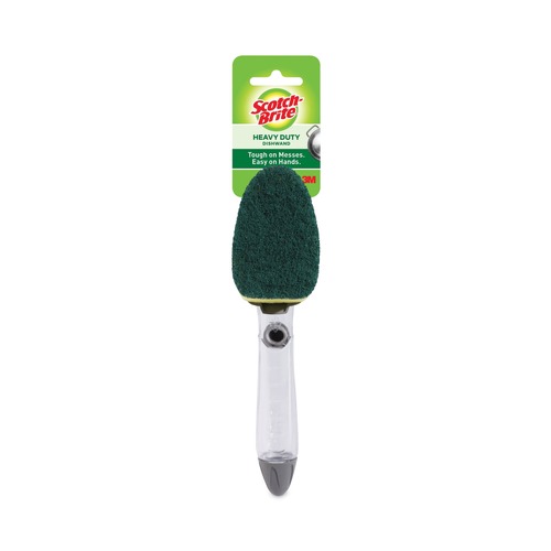 Scotch-Brite 650-12-RRP 2.5 in. x 9.5 in. Soap-Dispensing Dishwand - Yellow/Green