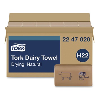 Tork Dairy Towel 1-Ply 9.12 x 10.25 Natural 250 Sheets/Pack 16 Packs/Carton