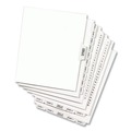 Customer Appreciation Sale - Save up to $60 off | Avery 01057 11 in. x 8.5 in. 10-Tab 57 Tab Titles Preprinted Legal Exhibit Side Tab Avery Style Index Dividers - White (25-Piece/Pack) image number 1