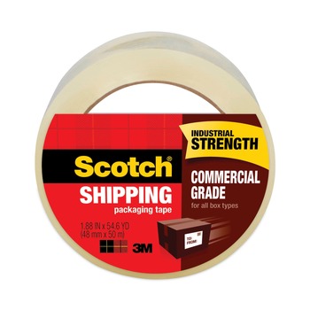 Scotch 3750-CS48 1.88 in. x 54.6 Yards 3750 Commercial Grade 3 in. Core Packaging Tape - Clear (48/Pack)
