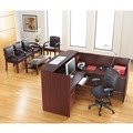 Office & Office Supplies | Alera ALEVA327236MY Valencia Series 71 in. x 35.5 in. x 29.5 in. - 42.5 in. Reception Desk with Counter - Mahogany image number 8