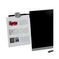 Office Jansan | 3M DH240MB 30 Sheet Capacity Adhesive Monitor Mount Swing Arm Plastic Copyholder - Black/Silver Clip image number 3