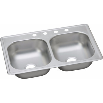 KITCHEN SINKS AND FAUCETS | Elkay DSE233194 20-Gauge Stainless Steel 33 x 19 x 8 in. Double Bowl Top Mount Kitchen Sink