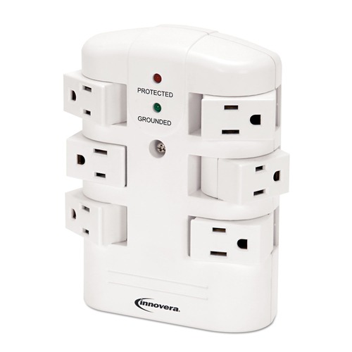  | Innovera IVR71651 6 AC Outlets 4 ft. Cord 540 Joules Surge Protector - White image number 0