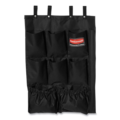 Office Jansan | Rubbermaid Commercial FG9T9000BLA 9-Pocket Executive Fabric Hanging Organizer - Black image number 0