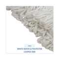 Mops | Boardwalk BWK824R 24 oz. Lie-Flat Rayon Fiber Mop Head - White (12/Carton) image number 6