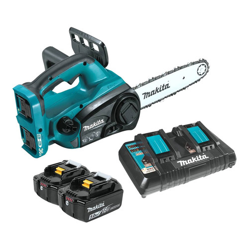 Chainsaws | Makita XCU02PT 18V X2 LXT Lithium-Ion 12 in. Chainsaw Kit with 2 Batteries (5 Ah) image number 0