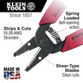 Klein Tools 11046 16 - 26 AWG Stranded Wire Stripper/Cutter image number 1