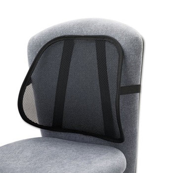 Safco 17.5 in. x 3 in. x 15 in. Mesh Backrest - Black
