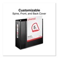 Office Jansan | Universal UNV20998 11 in. x 8.5 in. 5 in. Capacity 3 Rings Slant-Ring View Binder - Black image number 9