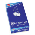 Office Jansan | Avery 14313 1.25 in. dia. Heavyweight Stock Metal Rim Tags - White (500/Box) image number 0
