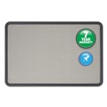 Office Jansan | Quartet 7693G 36 in. x 24 in.Contour Fabric Bulletin Board - Gray/Black image number 3