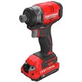 Impact Drivers | Factory Reconditioned Craftsman CMCF813C2R V20 BRUSHLESS RP Lithium-Ion 1/4 in. Cordless Impact Driver Kit with 2 Batteries (1.5 Ah) image number 2