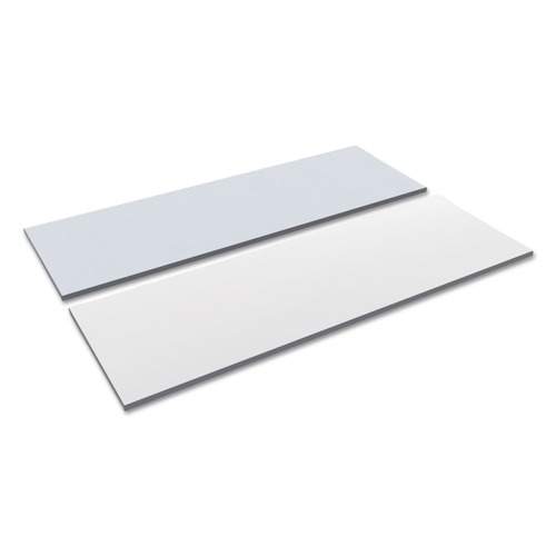  | Alera ALETT7224WG 71.5 in. x 23.63 in. Rectangular Reversible Laminate Table Top - White/Gray image number 0