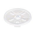 Cutlery | Dart 12FTLS Lift N' Lock Lids for 10 - 14 oz. Cups - Translucent (100/Sleeve, 10 Sleeves/Carton) image number 1