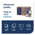 Paper Towels and Napkins | Tork 800700 Xpressnap Fit 6.5 in. x 8.4 in. 2-Ply Interfold Dispenser Napkins - White (6/Carton) image number 2