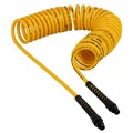 Air Tool Adaptors | Dewalt DXCM012-0242 1/4 in. MNPT 25 ft. Polyurethane Recoil Hose With Bend Restrictors image number 0