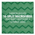 Cleaning & Janitorial Supplies | Rubbermaid Commercial FGQ62000GR00 16 in. x 16 in. Microfiber Reusable Cleaning Cloths - Green (12/Carton) image number 3