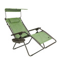Outdoor Living | Bliss Hammock GFC-467WGB 360 lbs. Capacity 30 in. Zero Gravity Chair with Adjustable Sun-Shade - X-Large, Green Banana Leaf image number 1