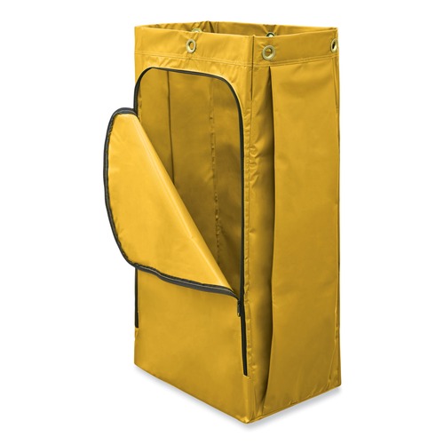 Utility Carts | Rubbermaid Commercial 1966881 34 Gallon 17.5 in. x 33 in. Vinyl Cleaning Cart Bag - Yellow image number 0