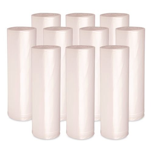 Cleaning & Janitorial Supplies | Boardwalk V6638HNKR01 33 Gallon 14 mic 33 in. x 38 in. Perforated Roll High-Density Can Liners - Natural (25 Bags/Roll, 10 Rolls/Carton) image number 0
