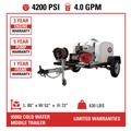 Pressure Washers | Simpson 95002 Trailer 4200 PSI 4.0 GPM Cold Water Mobile Washing System Powered by HONDA image number 8