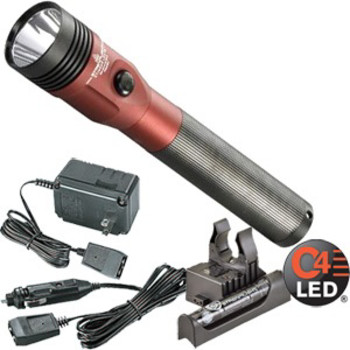 Streamlight 75612 Stinger LED Rechargeable Flashlight with PiggyBack Charger (Red)