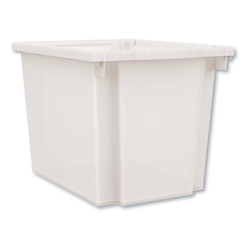 HON Flagship 12.75 in. x 16 in. x 12 in. 1 Section Storage Bins - Translucent White