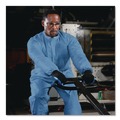Bib Overalls | KleenGuard 45326 A65 Zipper Front Flame Resistant Coveralls with Hood/Elastic Wrists and Ankles - 3X-Large/Blue (21/Carton) image number 7