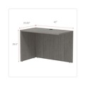 Office Desks & Workstations | Alera ALEVA354224GY 42 in. x 23.63 in. x 29.5 in. Valencia Series Reversible Return/Bridge Shell - Gray image number 1