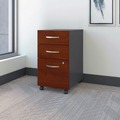 Office Filing Cabinets & Shelves | Bush WC24453SU 15.75 in. x 20.25 in. x 27.88 in. 3-Drawers: Box/Box/File, Legal/Letter/A4/A5 Series C Mobile Pedestal File - Cherry/Gray image number 3
