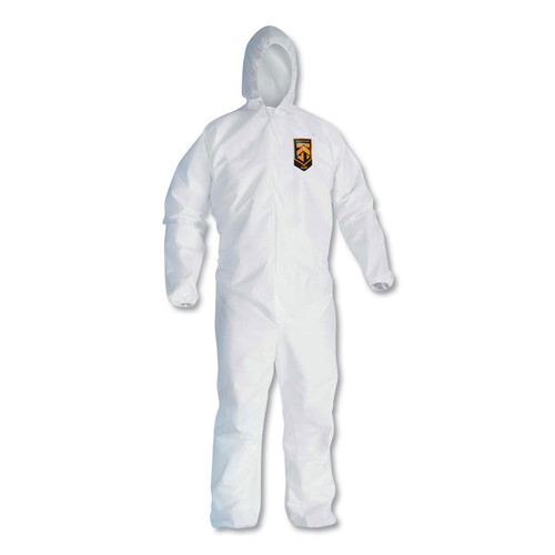 Bib Overalls | Ansell 49116 A20 Breathable Particle Protection Coveralls with Zip Closure - Triple Extra Large, White (20/Carton) image number 0