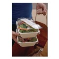 Office Jansan | Eco-Products EP-S015 Plantware Compostable Fork/Knife/Napkin/Spoon Cutlery Kit - Pearl White (250/Carton) image number 5