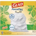 Cleaning & Janitorial Supplies | Glad 78900 ForceFlex 24 in. x 27.38 in. 13 Gallon Kitchen Drawstring Trash Bags - Gain Original Scent/White (240/Carton) image number 3
