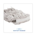 Just Launched | Boardwalk BWKCM02032S #32 Cut-End Cotton Mop Head - White (12/Carton) image number 7
