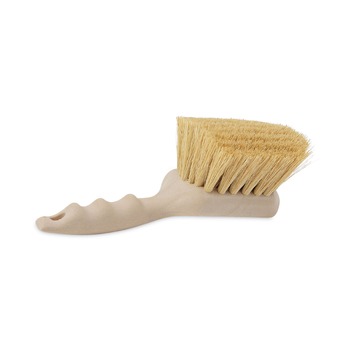 Boardwalk BWK4208 5.5 in. Brush 3 in. Tan Plastic Handle Cream Tampico Bristles Utility Brush