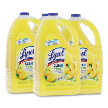 LYSOL Brand 144 oz. Bottle Clean and Fresh Multi-Surface Cleaner - Sparkling Lemon and Sunflower Essence (4/Carton)
