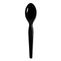 Cutlery | Boardwalk BWKTSHWPSBIW Heavyweight Wrapped Polystyrene Teaspoon Cutlery - Black (1000/Carton) image number 1
