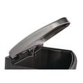 Trash & Waste Bins | Rubbermaid Commercial 1901992 Slim Jim 13-Gallon Front Step Style Stainless Steel Step-On Container - Black image number 1