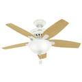 Ceiling Fans | Hunter 51086 42 in. Newsome Fresh White Ceiling Fan with Light image number 2