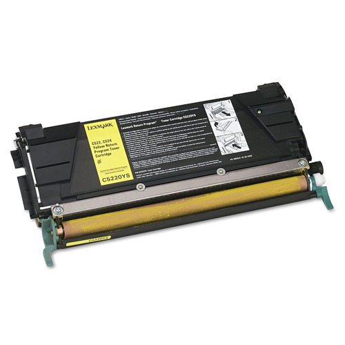  | Lexmark C5220YS C522/C524/C53X Return Program 3000 Page Yield Toner Cartridge - Yellow image number 0